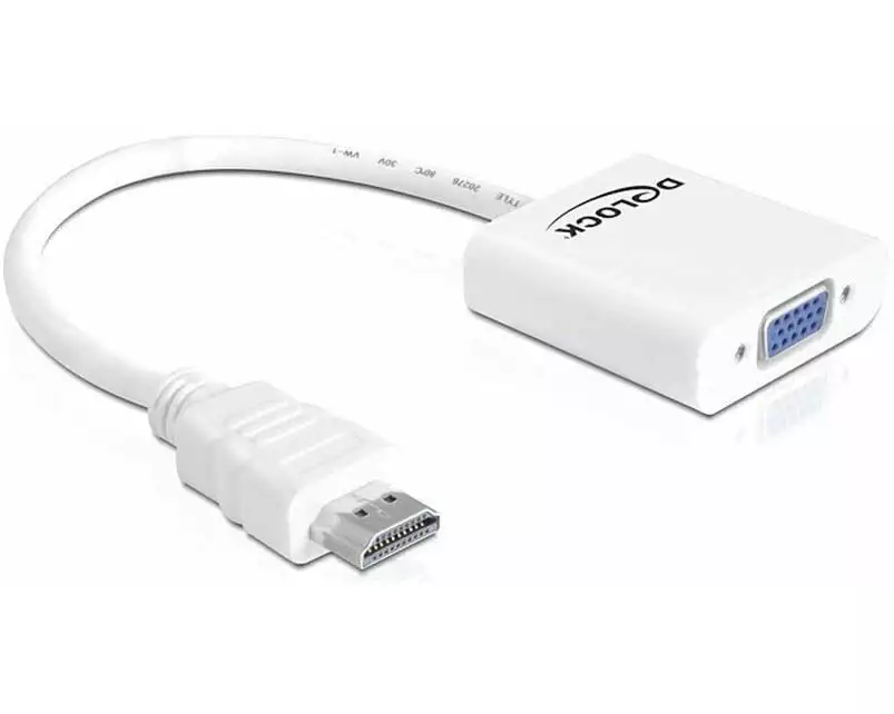 Delock Adapterkabel HDMI - VGA Weiss
