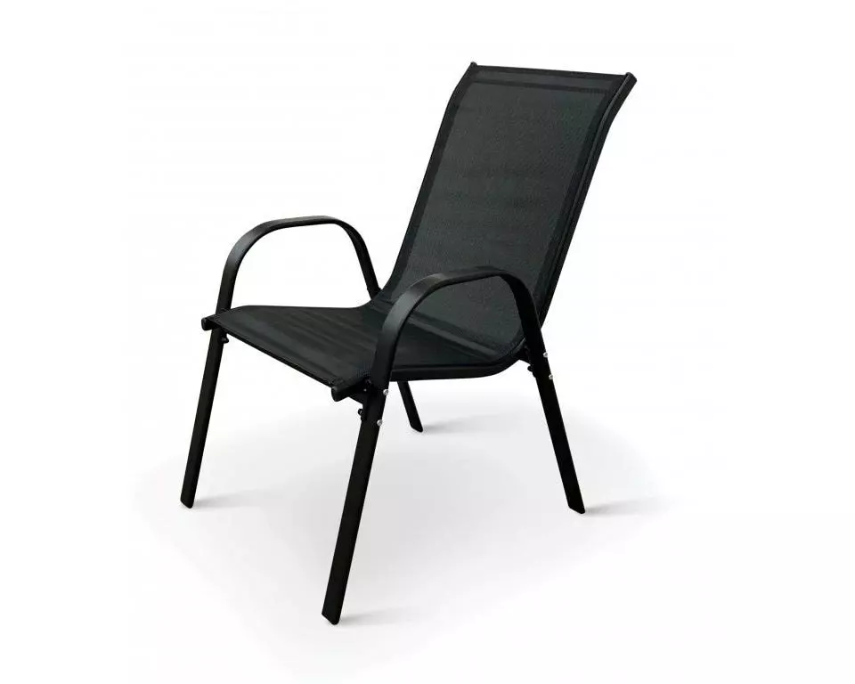 COCON Gartenstuhl Frida Schwarz, 2er-Set