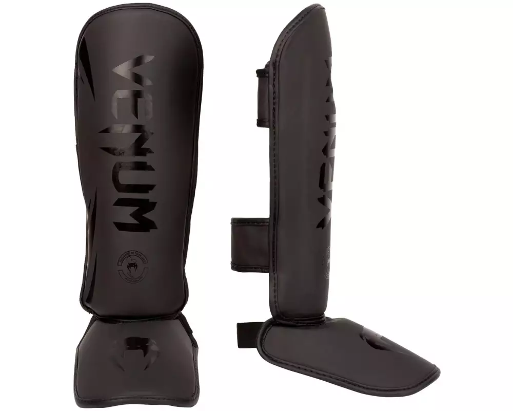 Venum Challenger Kids Shin Guards, Schwarz Gr. M