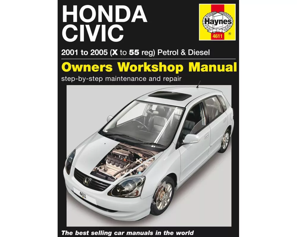 Honda Civic Petrol & Diesel (01 - 05) Haynes Repair Manual