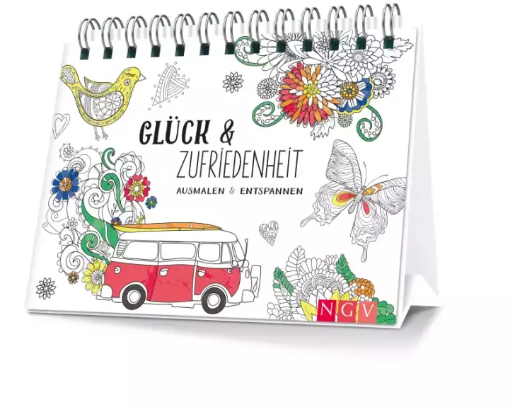 Glück & Zufriedenheit. Ausmalen - Aufstellen - Entspannen