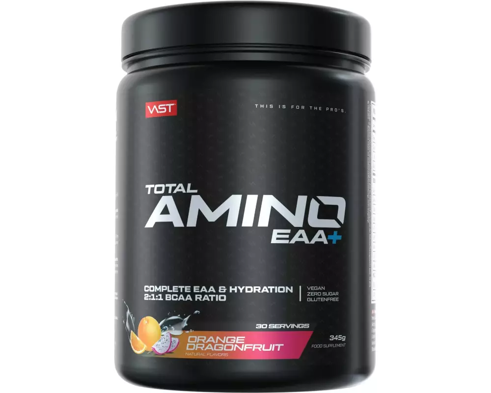 VAST Pulver Total Amino EAA+ Dose: 381g, Orange Dragonfruit