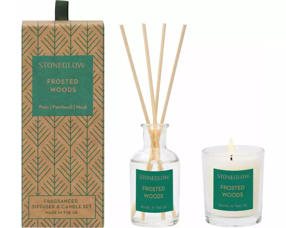 Stoneglow Duftstäbchen + Kerze Frosted Wood 50 ml