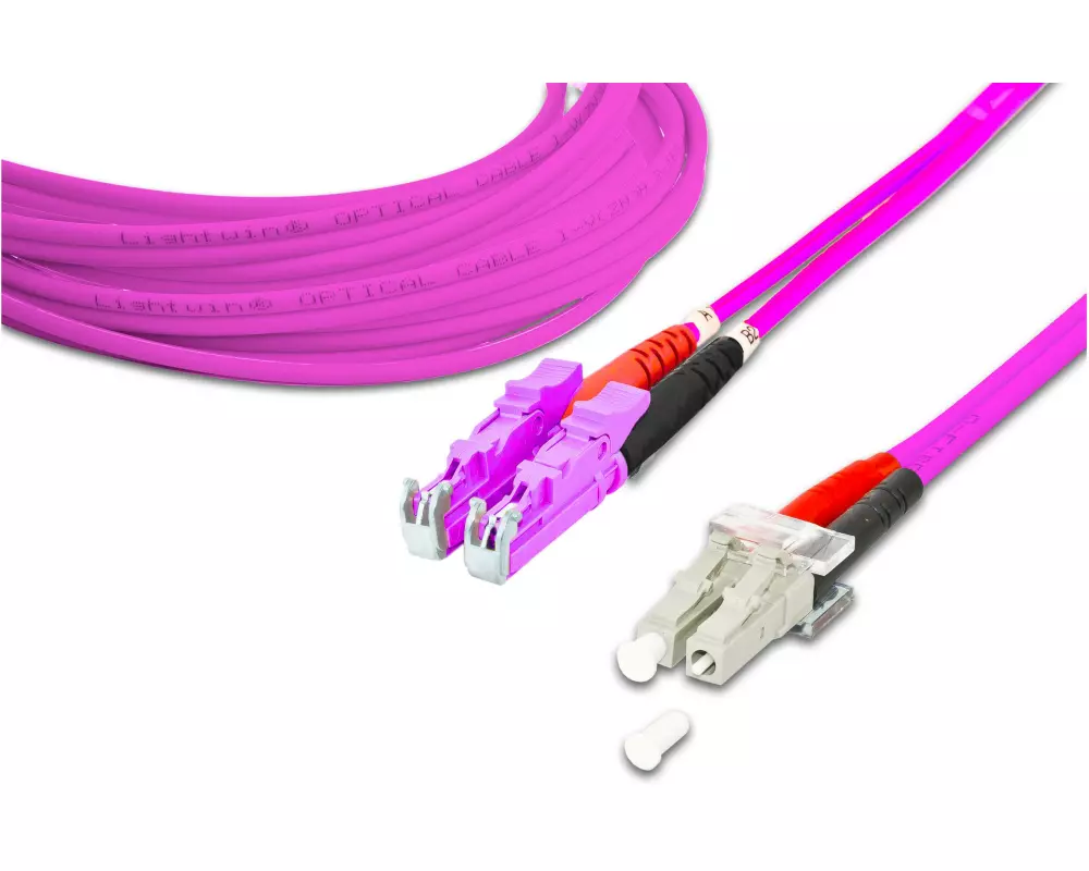 Lightwin LWL-Patchkabel Multimode LSH – LC, OM4, Duplex, 7 m