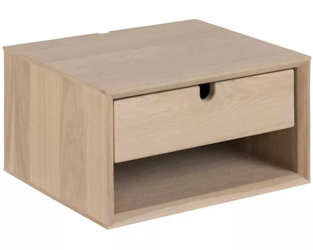 AC Design Nachttisch Century Hellbraun, 37 x 32 x 21 cm