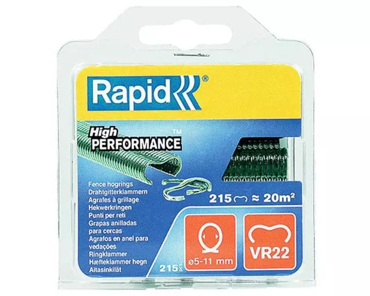 Rapid Ringklammern VR22 215 Stück, Grün