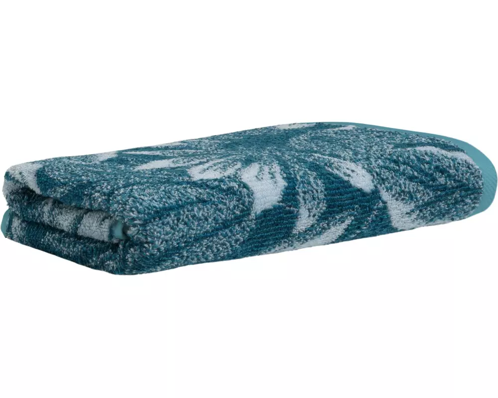 Möve Duschtuch Tide Leaves 67 x 140 cm, Aqua/Petrol