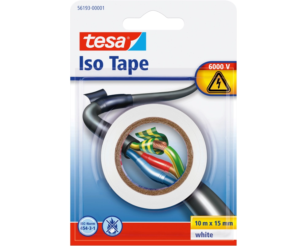 TESA Isolierband Iso Tape 15mmx10m 561930000 weiss