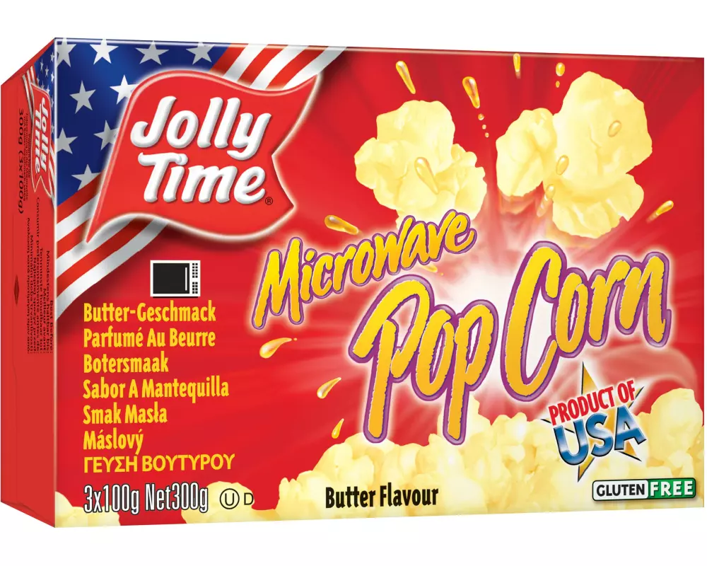 Jolly Time Mikrowellen Pop Corn Butteraroma 3 x 100 g