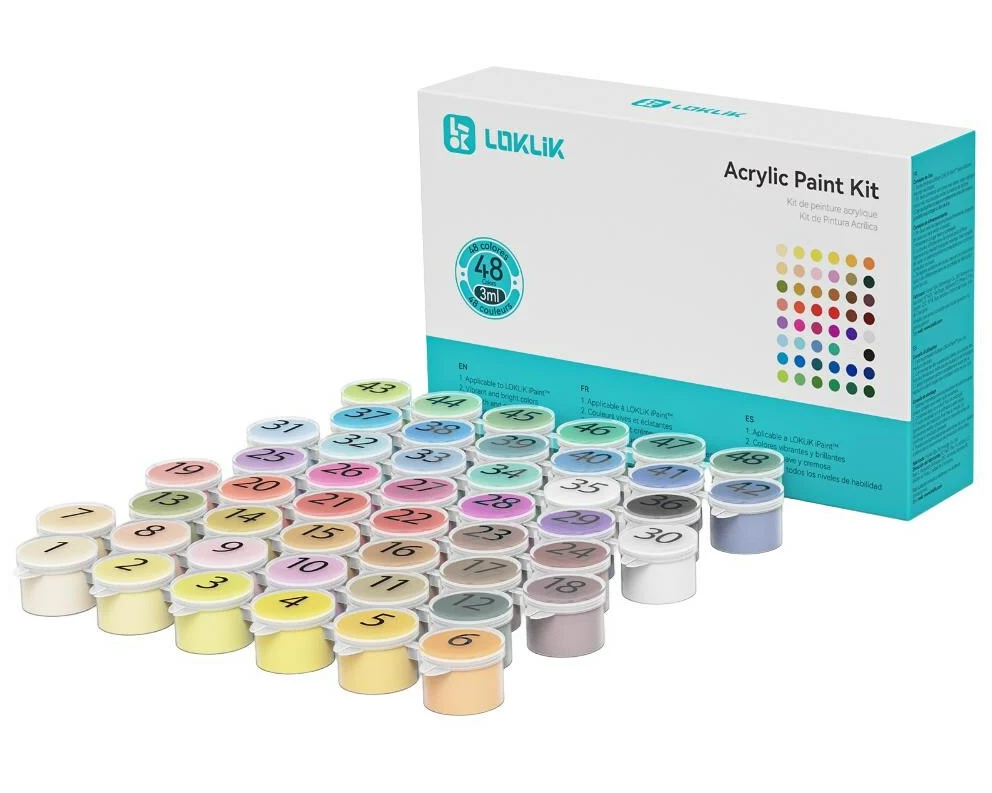 LOKLIK Acrylfarbe für Loklik und Paint 48er Set