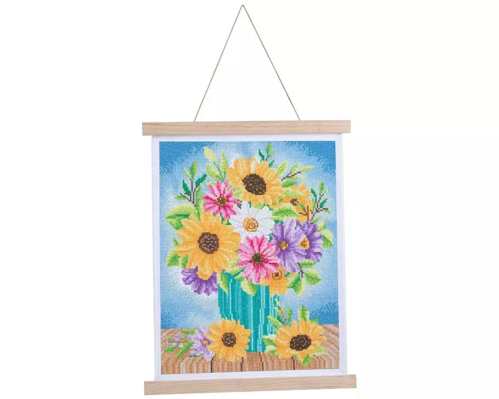 CRAFT Buddy Bastelset Crystal Art Scroll Spring Chintz 35 x 45 cm