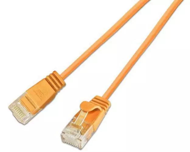 SLIM Slimpatchkabel RJ-45 - RJ-45, Cat 6, UTP, 1 m, Orange