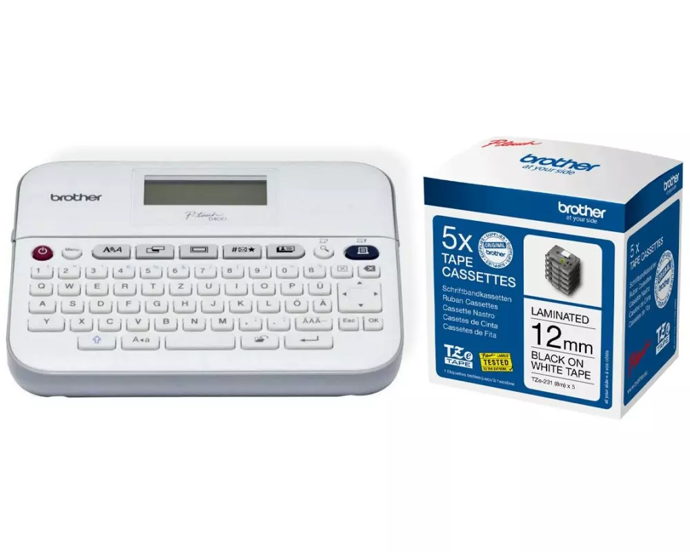 Brother PT-D400 & 5x TZe-231 KIT