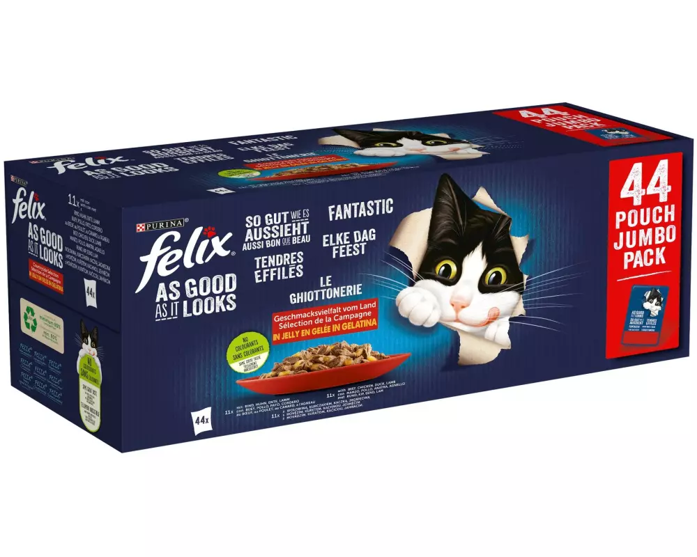 Felix Nassfutter AGAIL Fleisch Auswahl, 44 x 85 g