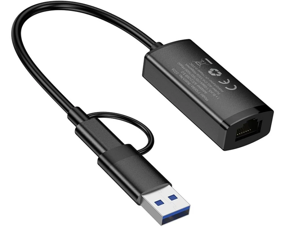 onit Netzwerk-Adapter USB-C/A – RJ45 Gigabit-LAN