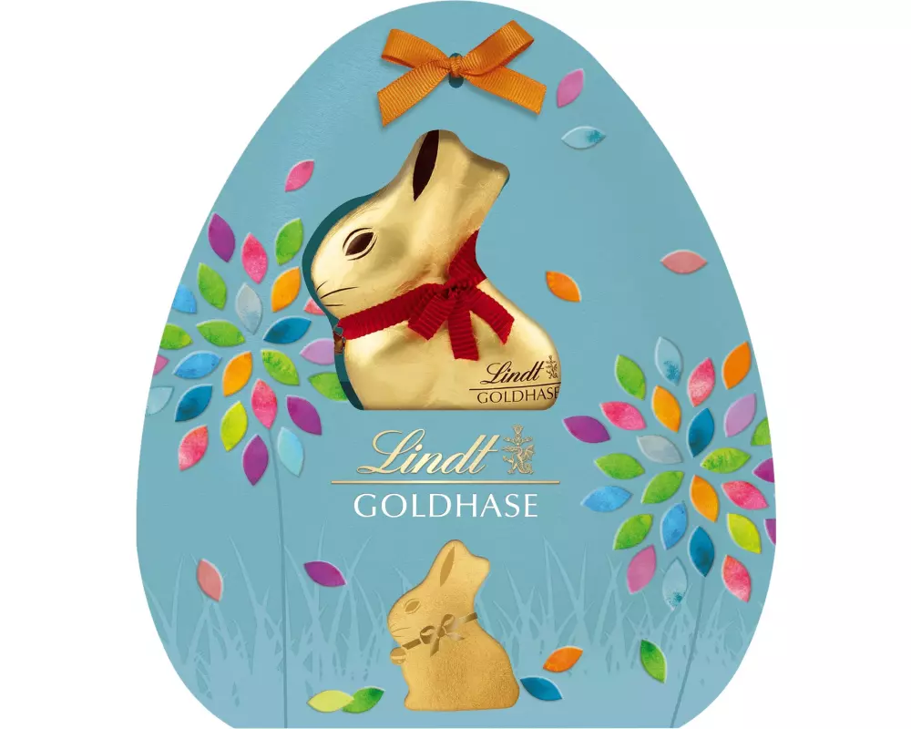Lindt Schokolade Goldhase Blue Edition assortiert, 266 g