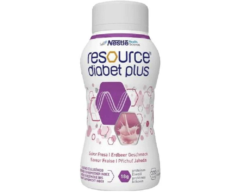 Resource Diabet Plus Erdbeer 4 x 200 ml