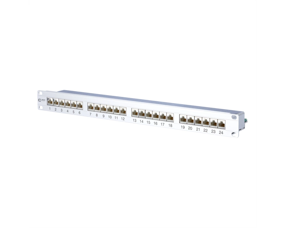 METZ CONNECT E-DAT C6A 19"-Patchfeld 1HE, Cat.6 (Class E), 24 Ports