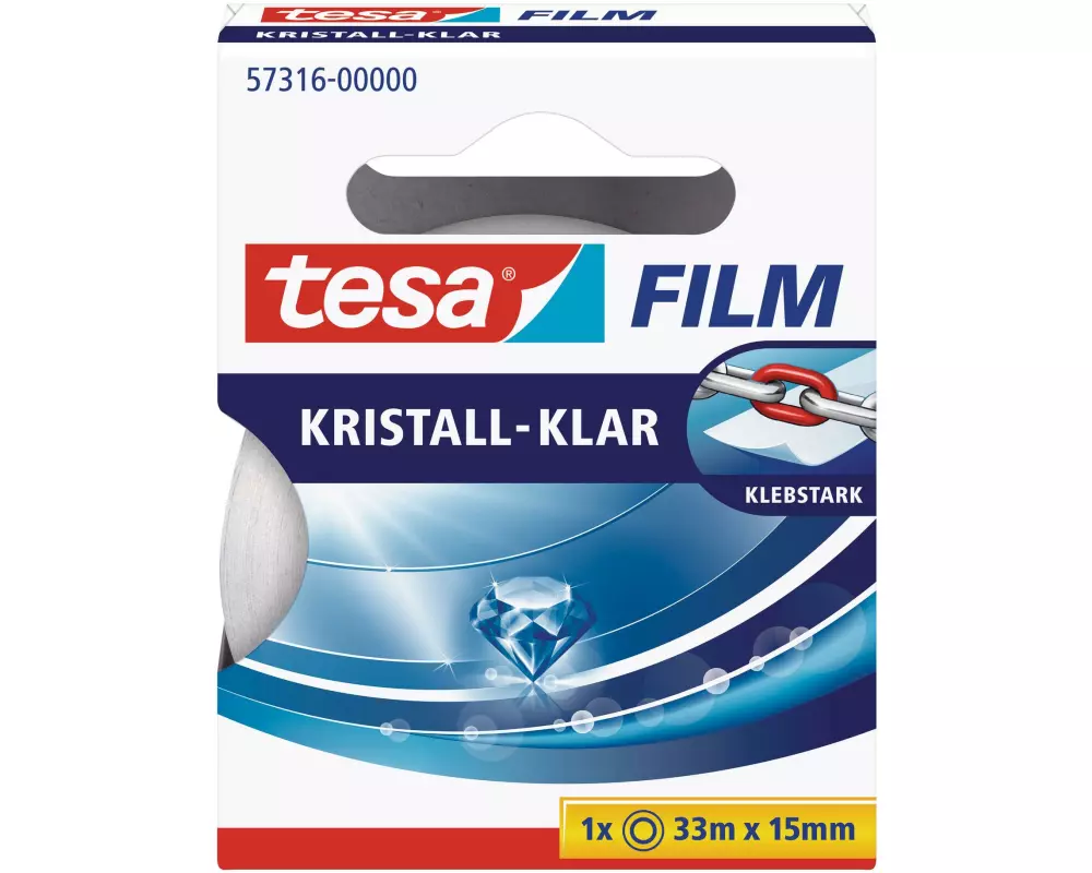 tesa tesafilm kristall-klar 57316 15 mm x 33 m, Transparent