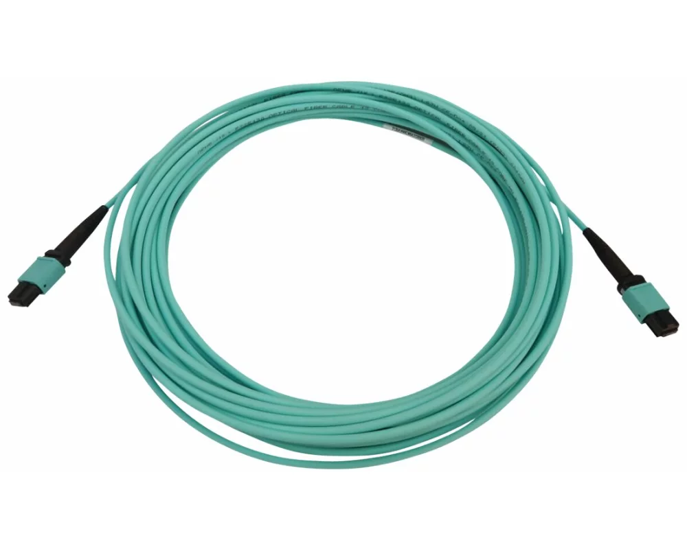 EATON TRIPPLITE 40/100/400G, Multimode, 50/125, OM3, Fiber Optic Cable, 12F, MTP/MPO-PC, F/F, LSZH, Aqua, 10m 32.8ft.