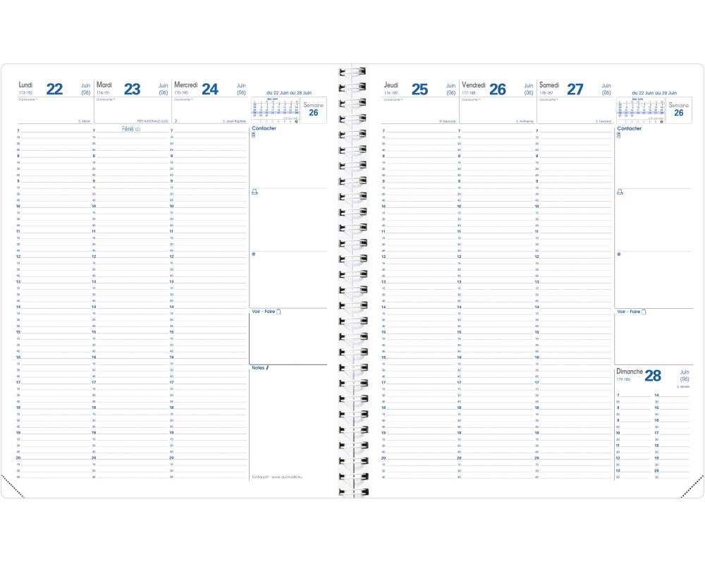 QUO-VADIS Ersatzinhalt Eurequart 2026 026004Q 1W/2S Impala FR 24x30cm