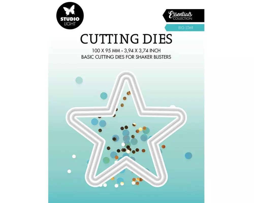Studio Light Stanzschablone Sternform Essentials 100 x 95 x 1 mm, 2 Stück