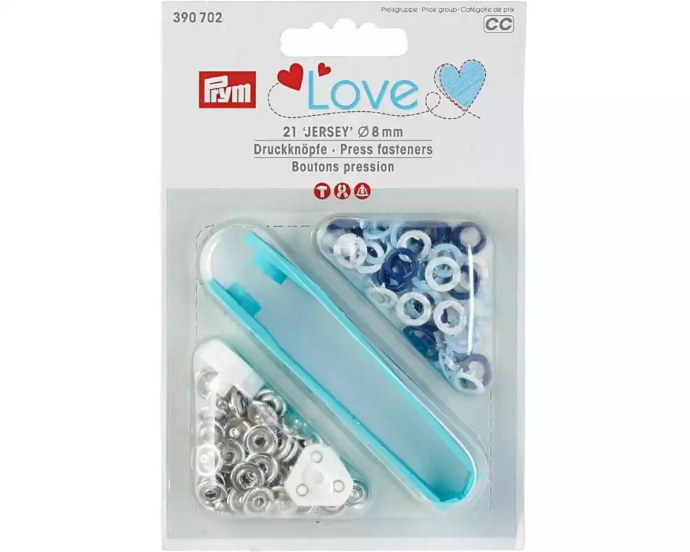 Prym Love Druckknöpfe Jersey 8 mm, Mehrfarbig