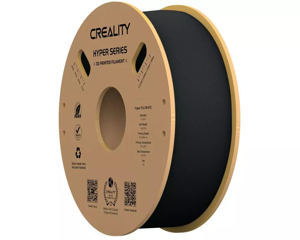 Creality Filament PLA Hyper, Schwarz, 1.75 mm, 1 kg