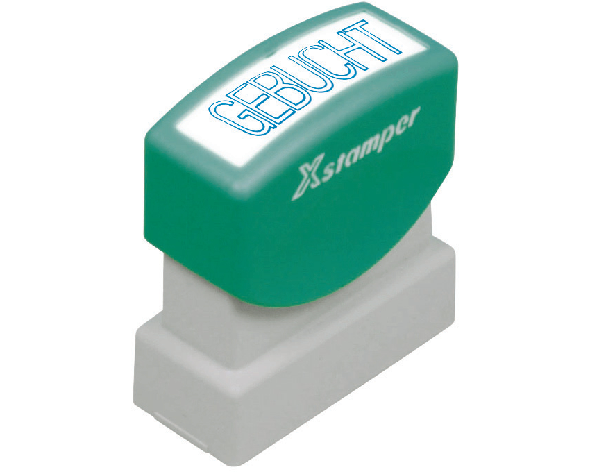 XSTAMPER Stempel Gebucht GE 11-B blau