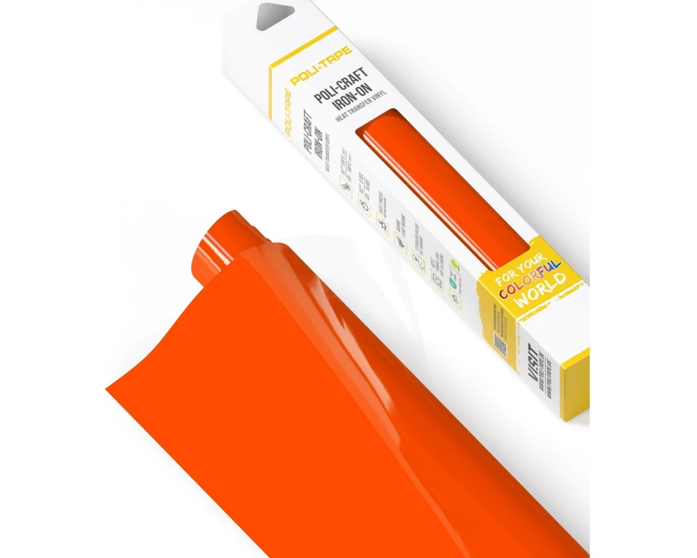 Poli-Tape Aufbügelfolie Poli-Flex turbo, 30.5 x 122 cm, Orange