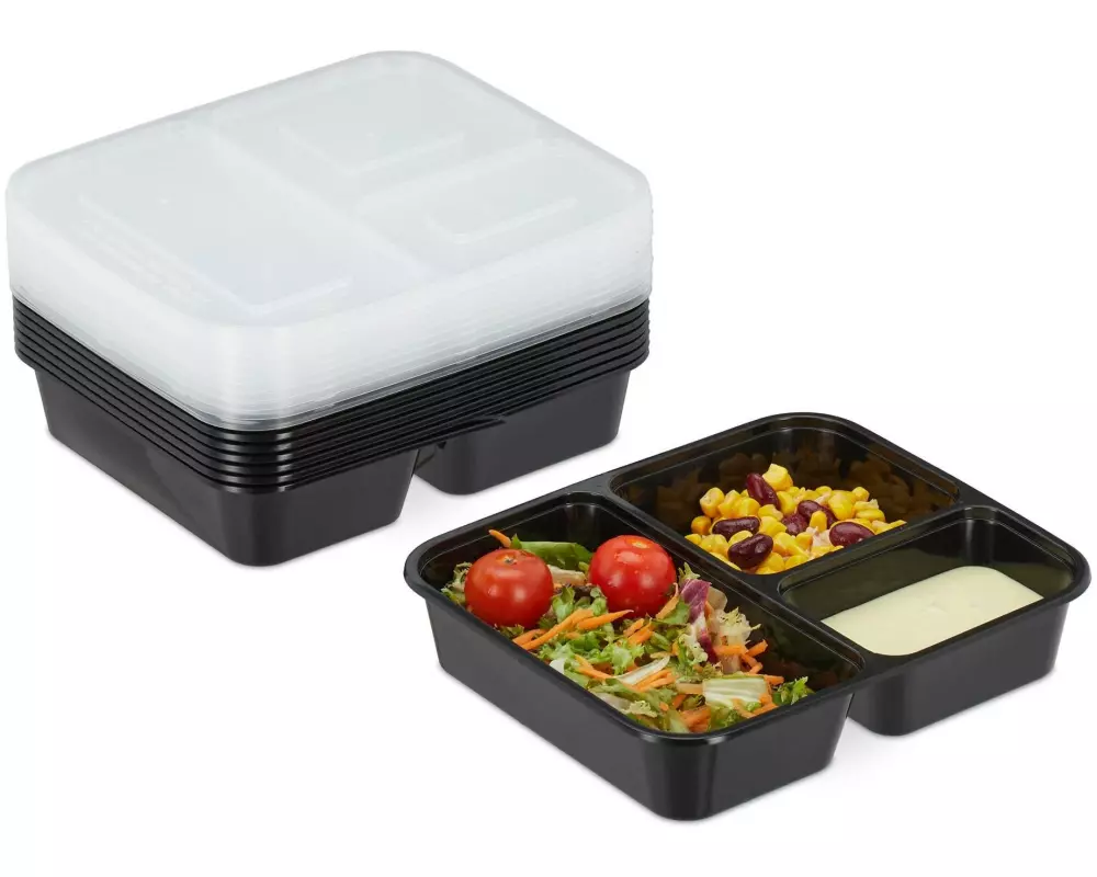 relaxdays Menübox 3-fach 10 Stück