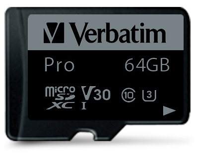 Verbatim microSDXC-Karte Pro U3 64 GB