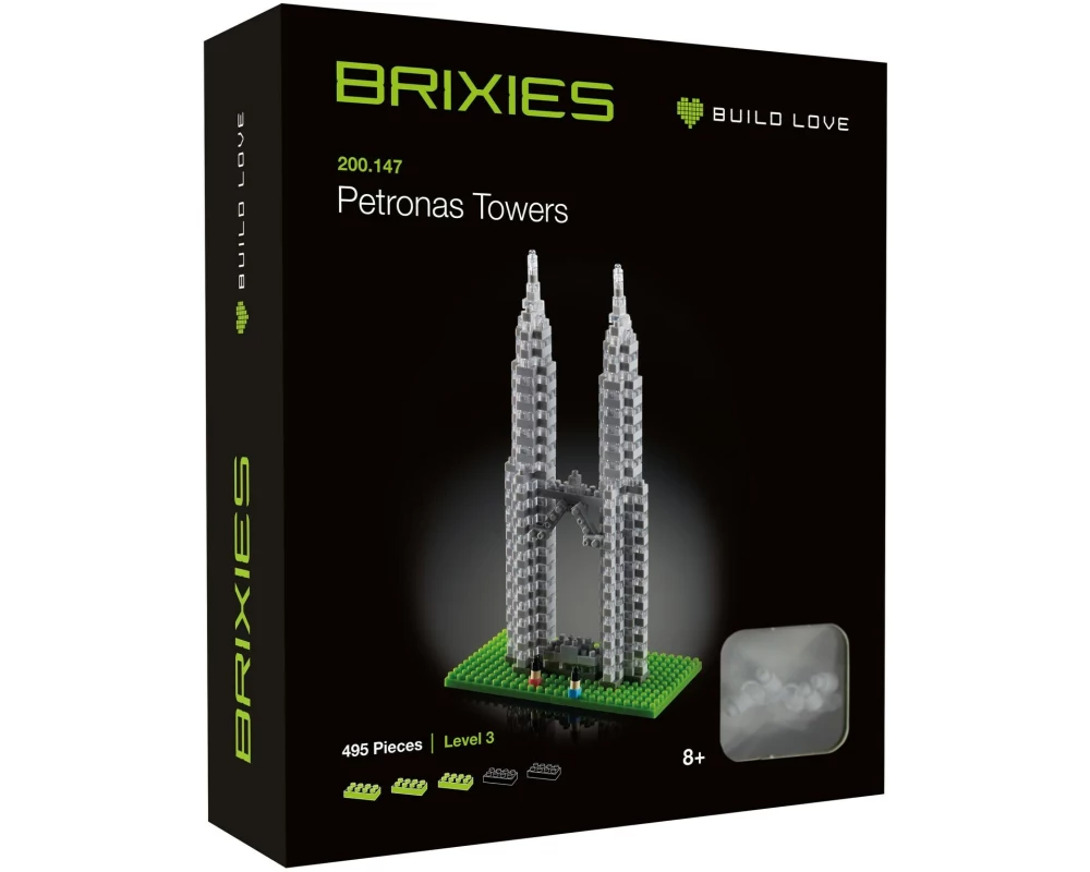 BRIXIES Bausteinmodell Petronas Towers aus 450 Bausteinen