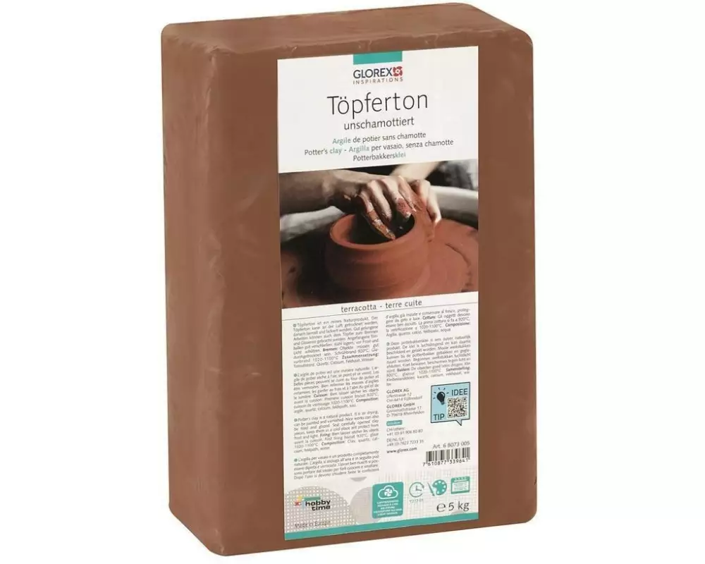 Glorex Töpferton 5 kg Terracotta
