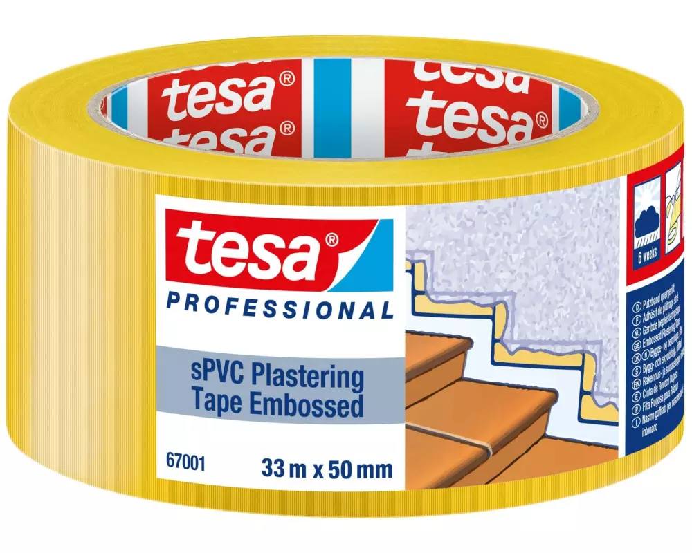 tesa Putzband 67001 50 mm x 33 m, Gelb