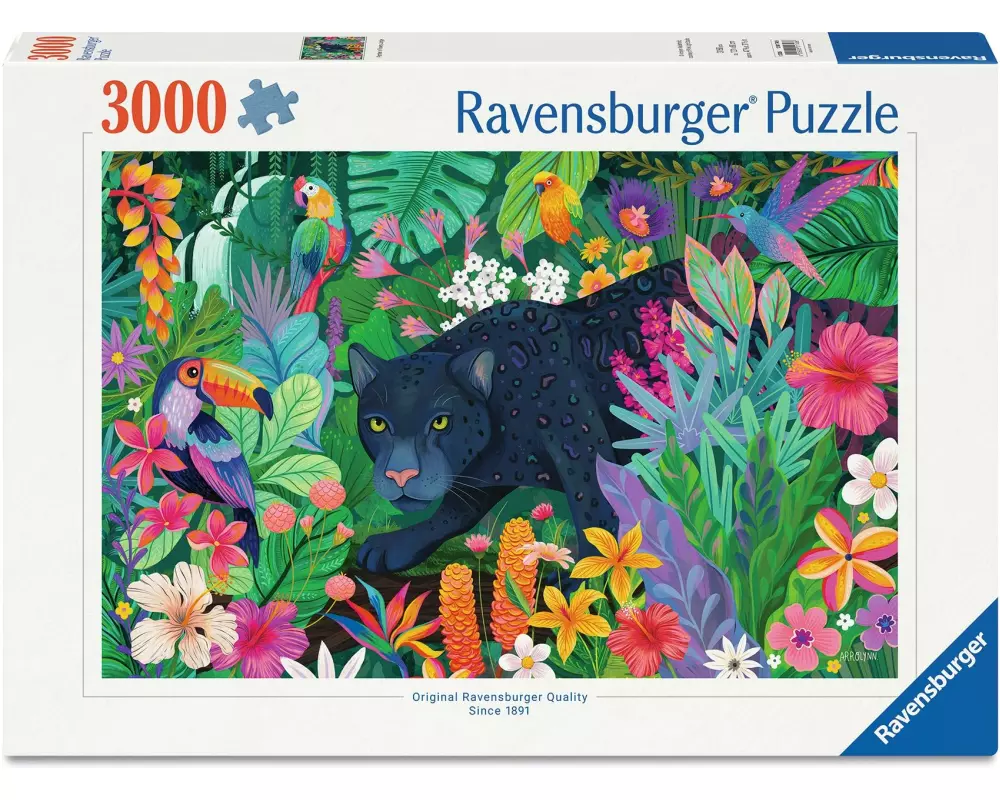 Ravensburger Puzzle Panther im blühenden Dschungel 3000 Teile