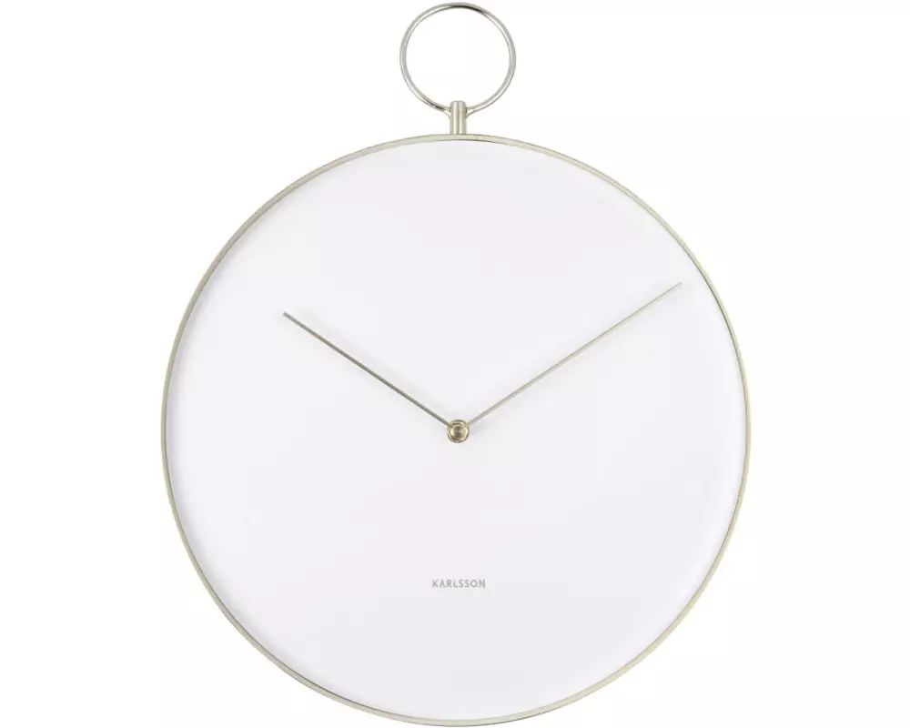 KARLSSON Wanduhr Hook 43 x 34 cm, Weiss