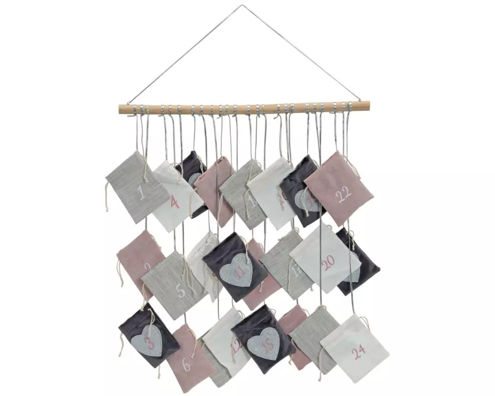 G. Wurm Adventskalender aus Textil und Holz