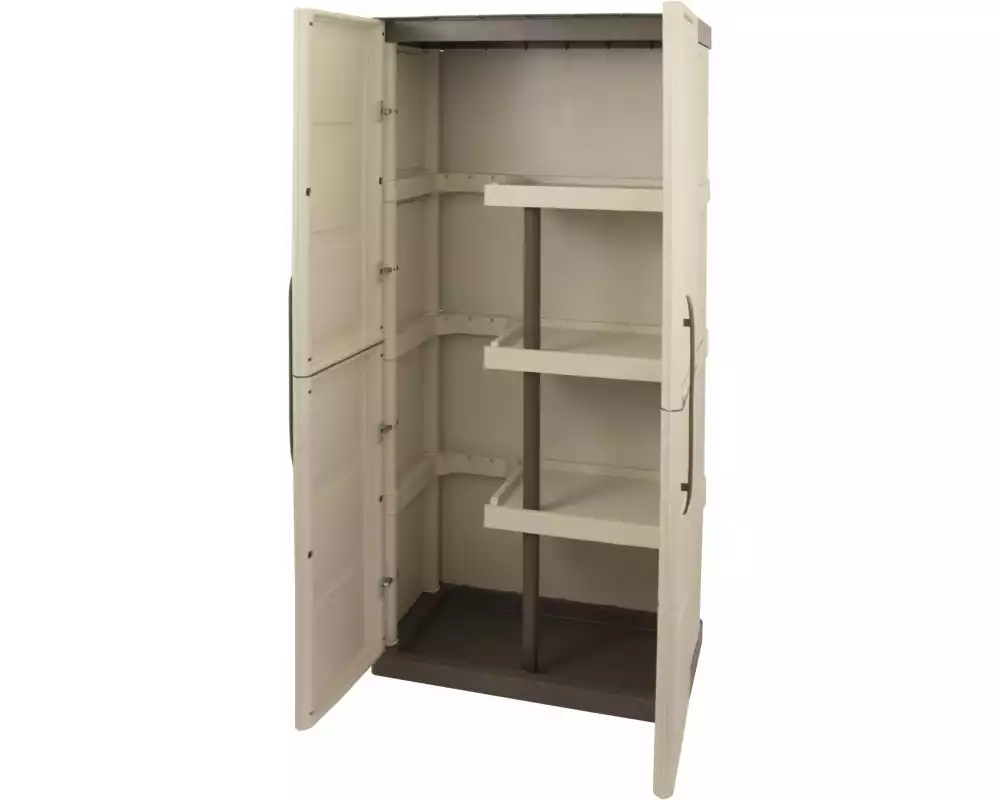 Art Plast Gartenschrank Taupe/Elfenbein