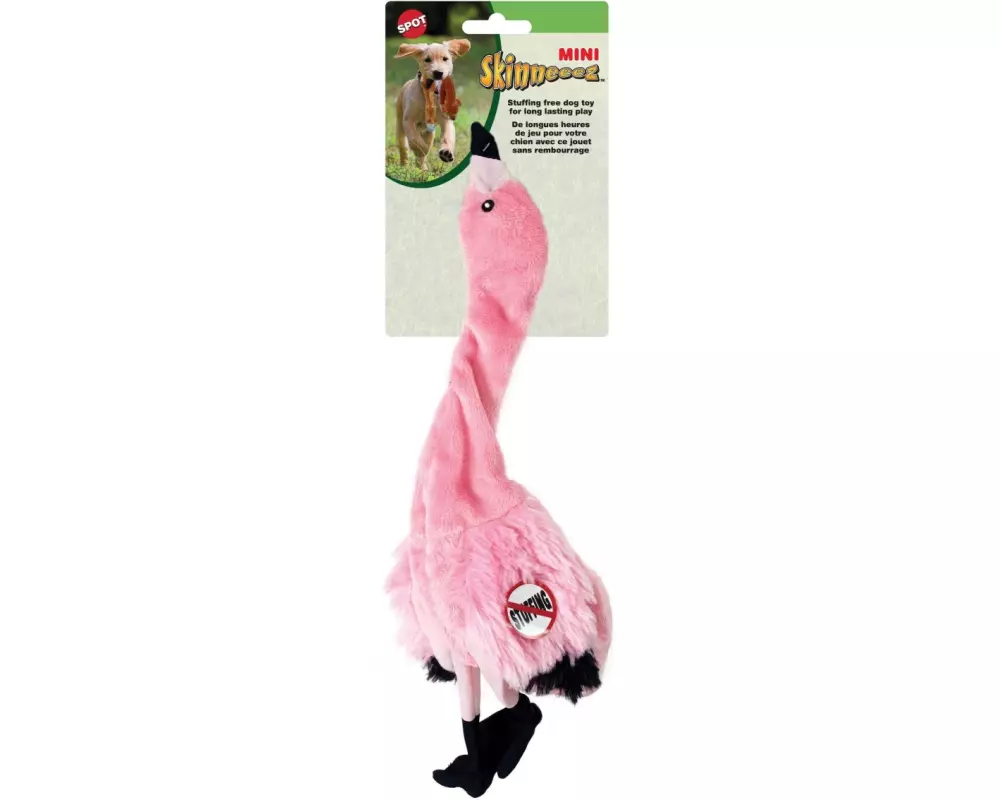 Skinneeeze Hunde-Spielzeug Plüsch Flamingo, S