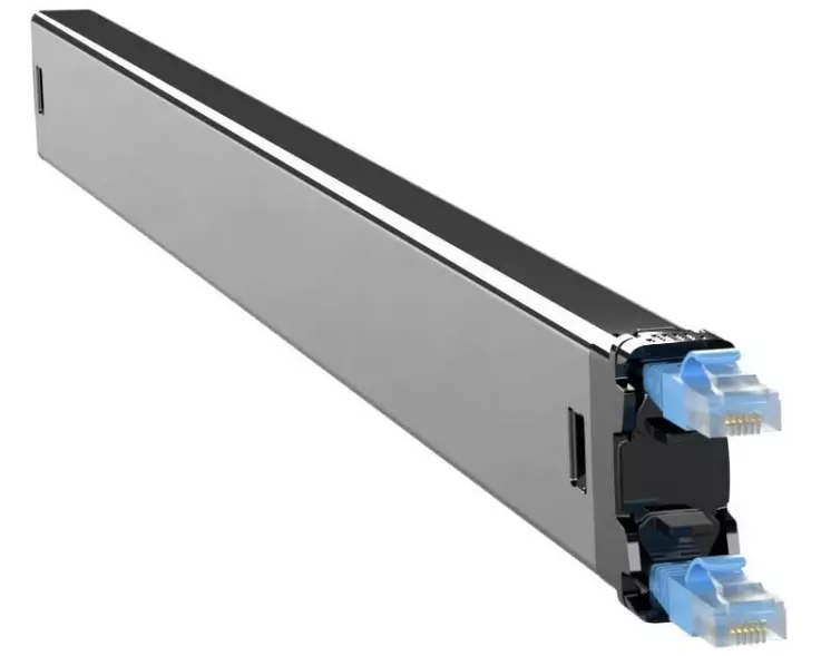 Patchbox Slimpatchkabel Kassette PLUS+ Cat 6A, UTP, 1.8 m, Blau