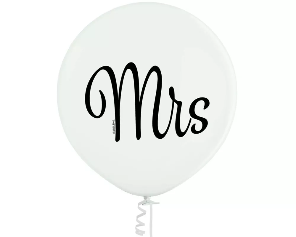 Belbal Luftballon Mrs Weiss, Ø 60 cm, 2 Stück