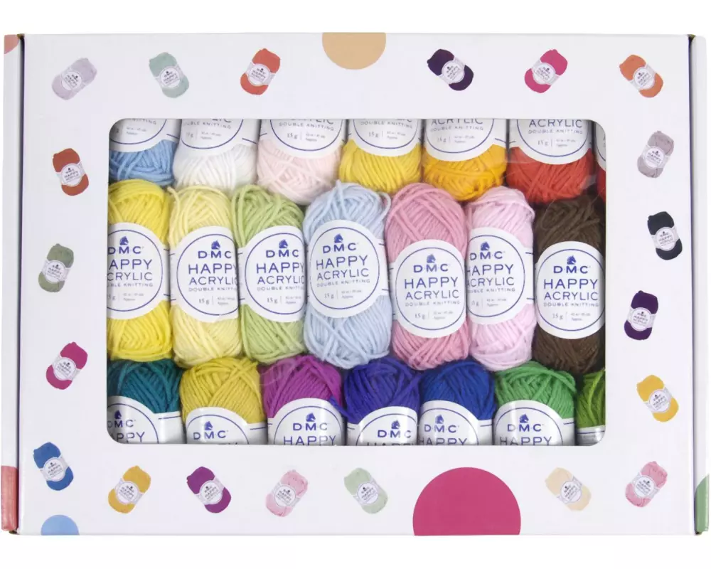 DMC Wolle Happy Acryl Set 50 Farben