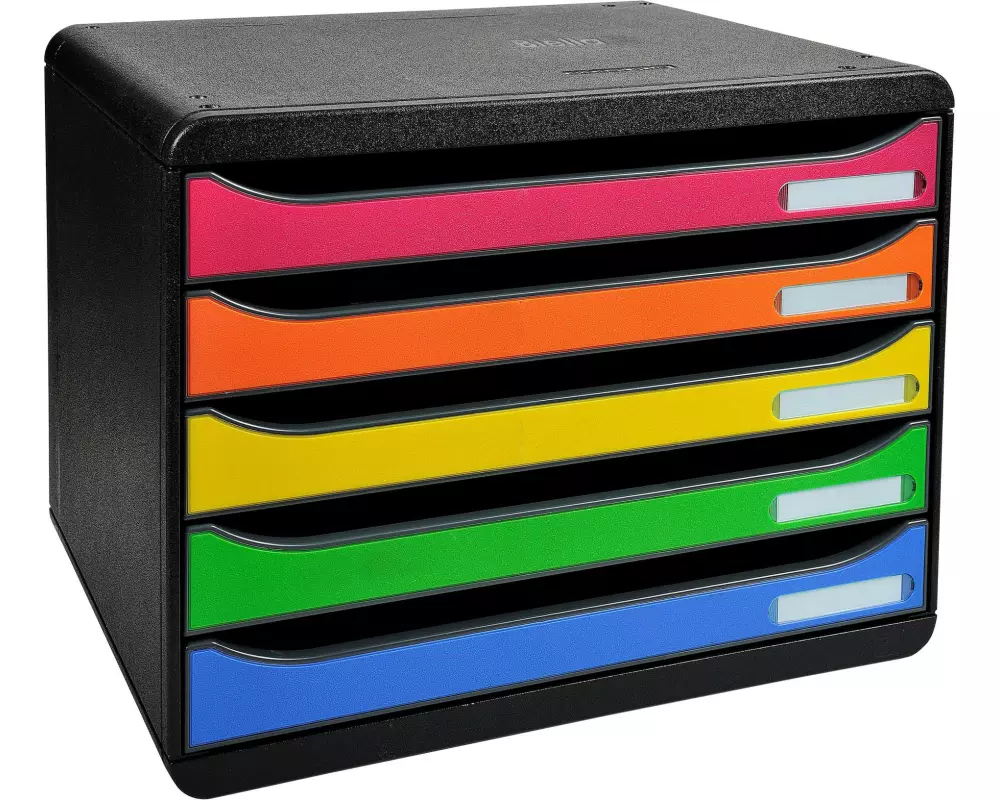 Biella Schubladenbox BIG-BOX PLUS Schwarz/Mehrfarbig, A4+ quer