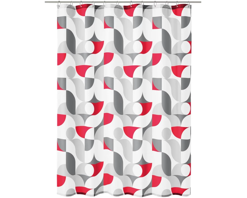 Kleine Wolke Duschvorhang Tess 180 x 200 cm, Rot