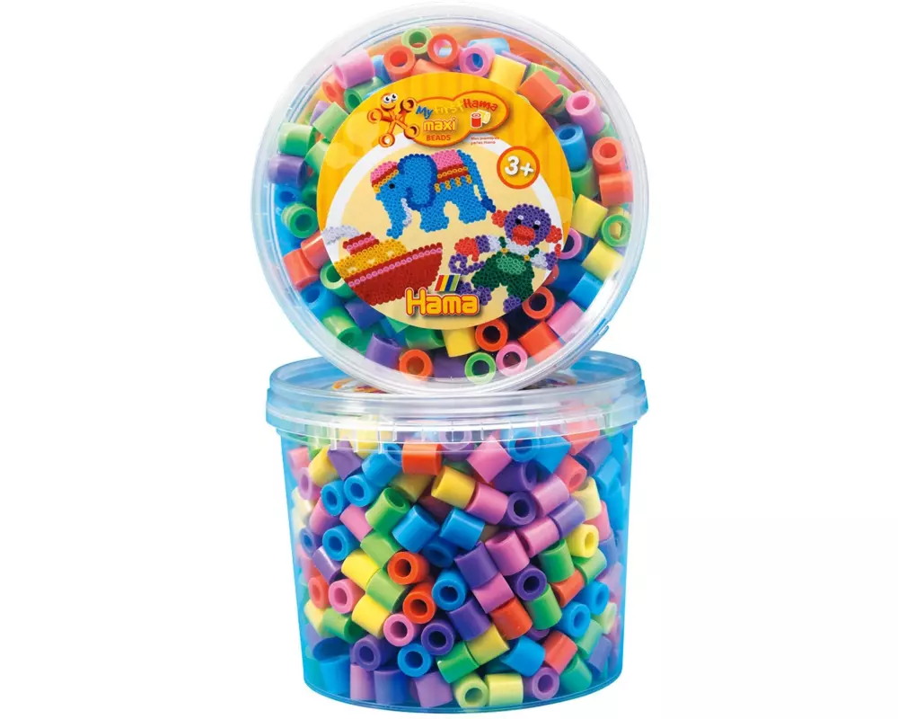 Hama Bügelperlen Maxi Pastellfarben, 600 Stück