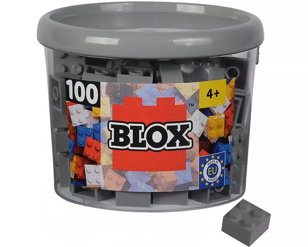 BLOX Bausteine 100 graue 4er Steine