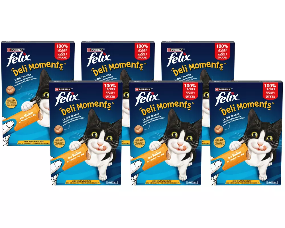 Felix Katzen-Snack Deli Moments Huhn 6x 4 x 10g