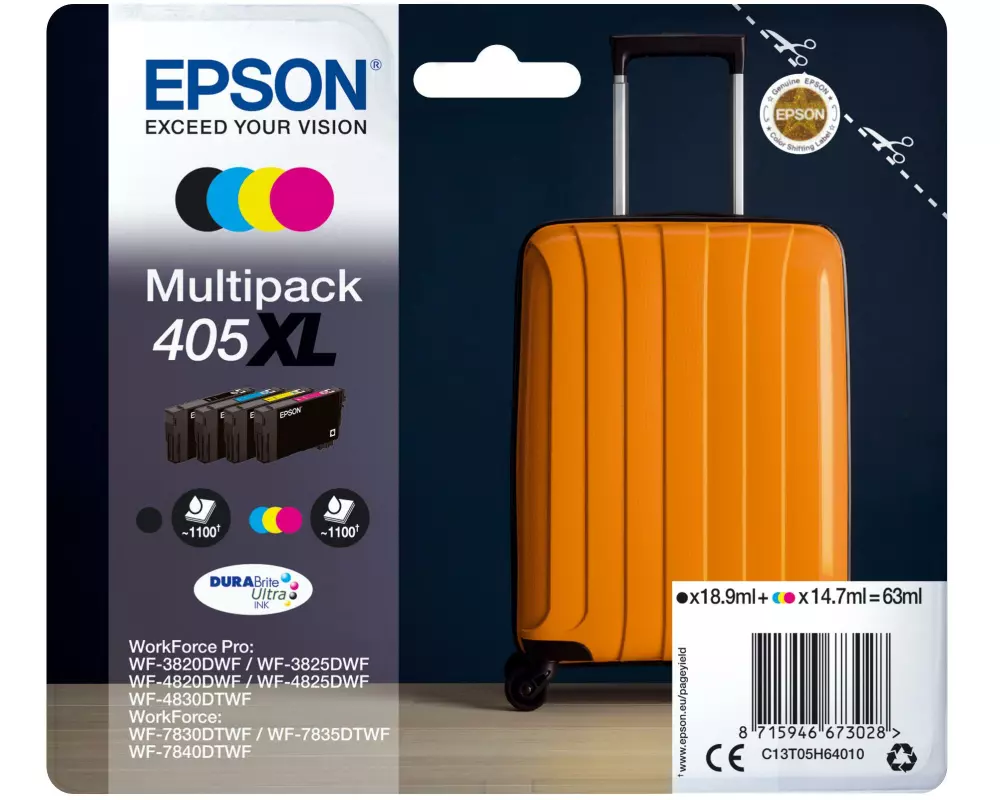 Epson Tinte Nr. 405XL / C13T05H64010 BK, C, M, Y