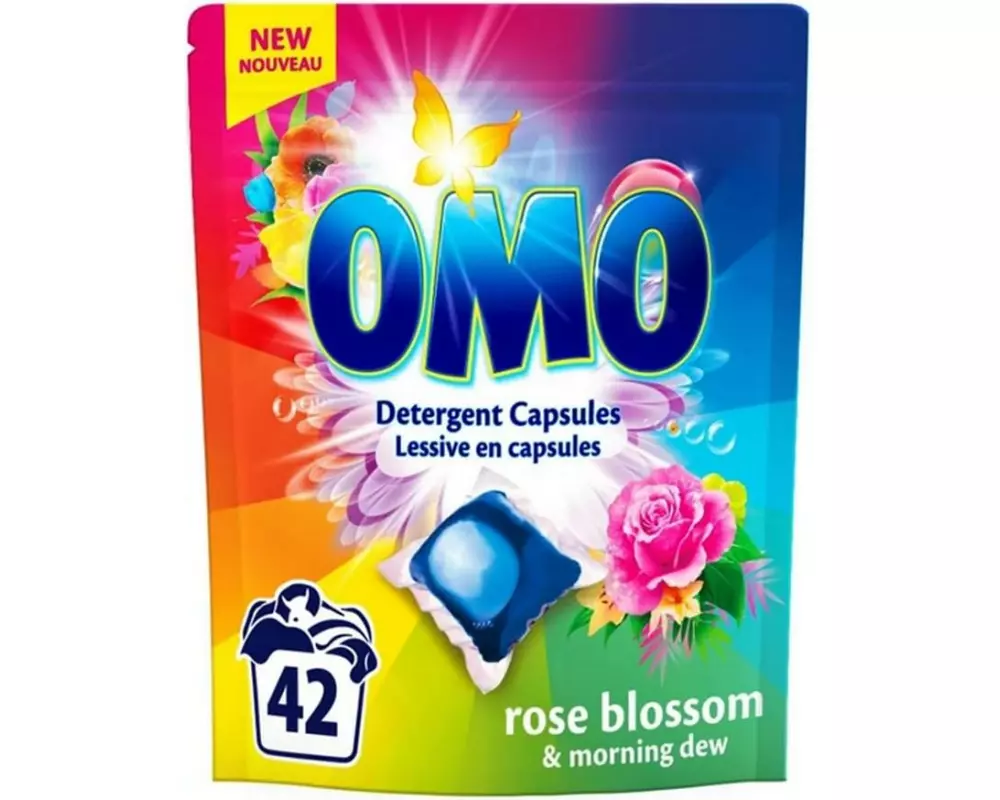 Omo Waschmittel Kapseln Fresh Rosenblüten 42 Stück à 20 Gramm